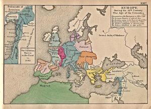 Carte de l'Europe au XIIe siècle.