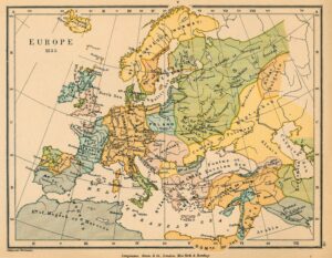 Carte de l'Europe en 1135.