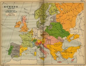 Carte de l'Europe en 1490.