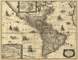 Carte de l’Amérique vers 1640