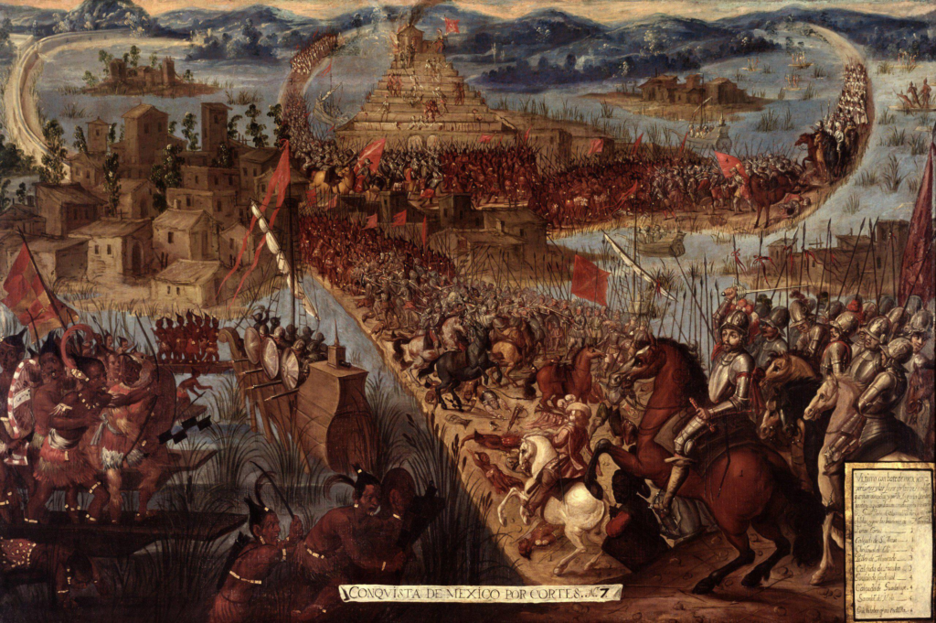 Siège de Tenochtitlan par le conquistador espagnol Hernán Cortés.