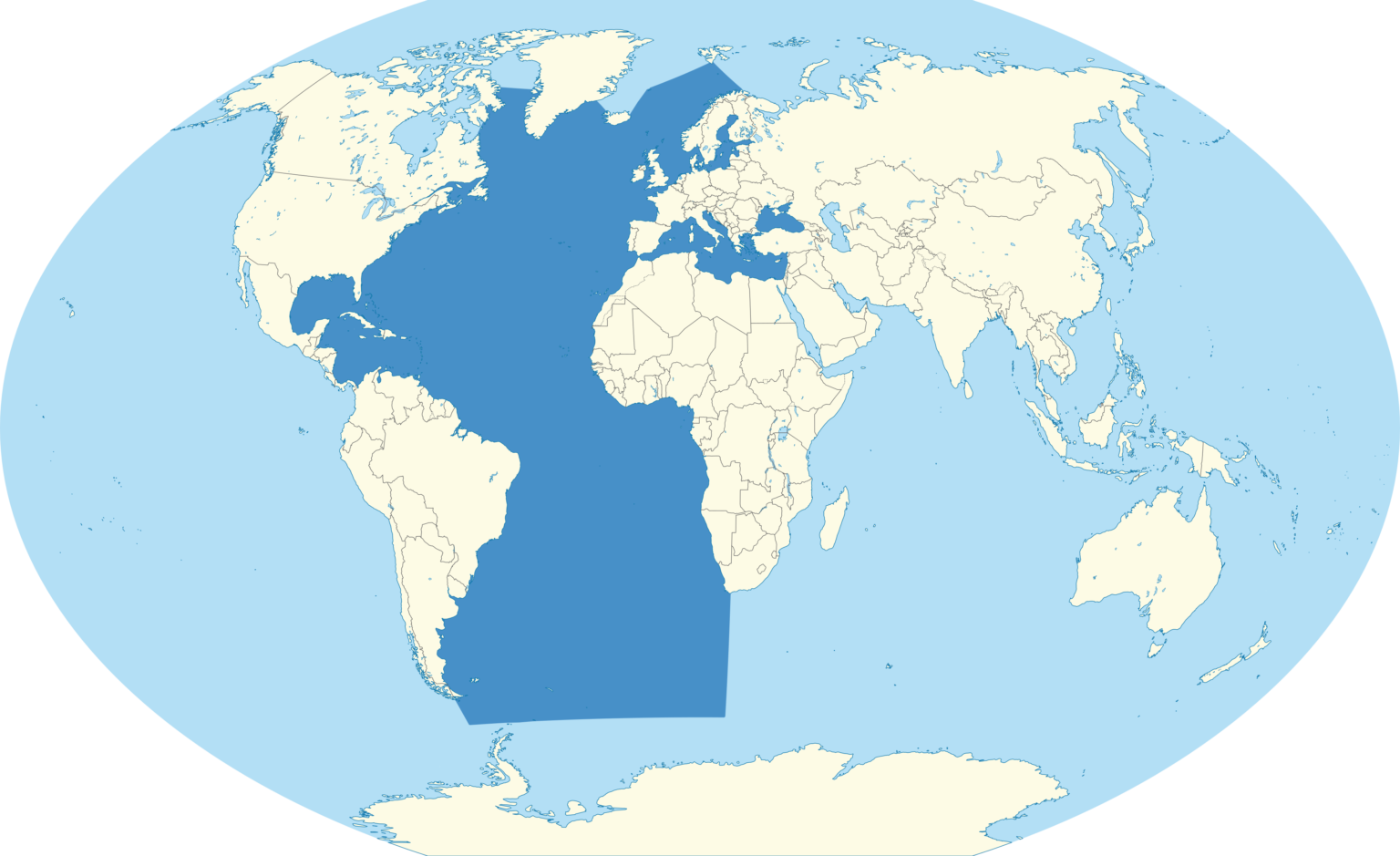 Carte De L oc an Atlantique