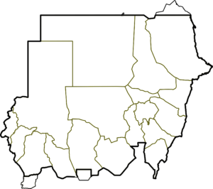 Carte vierge du Soudan