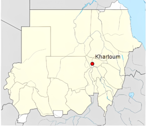 Carte de localisation de Khartoum.