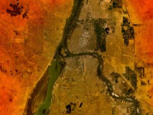 Image satellite de Khartoum.