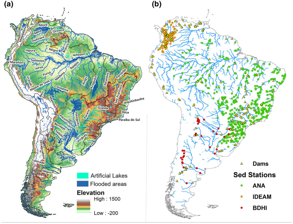 Cartes hydrographiques de l'Amérique du Sud.