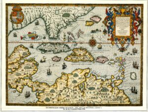Carte des Caraïbes de 1594