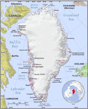 Carte du Groenland