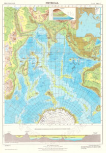 Carte physique de l'océan Indien.