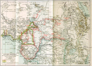 Carte de l'Afrique centrale 1895.