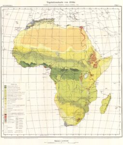 Carte de la végétation de l'Afrique 1963.