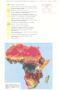 Carte de la végétation de l'Afrique 1987.
