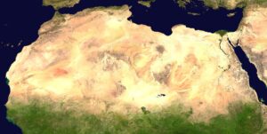 Image satellite du Sahara.