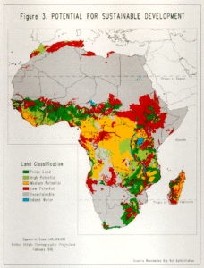 Carte de classification des terres en Afrique 1996.