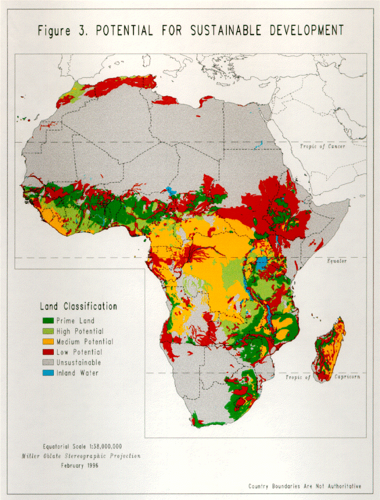 Carte agricole de l'Afrique