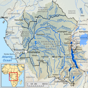 Carte du bassin du Congo.