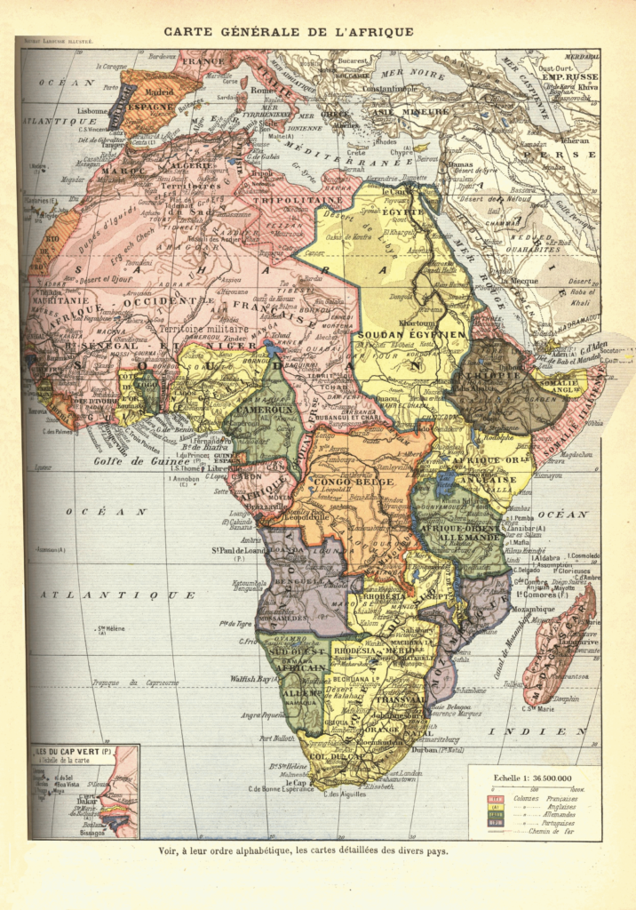 Carte générale de l'Afrique 1898.