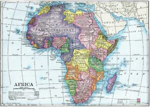 Carte de l’Afrique coloniale 1910