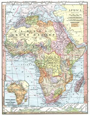 Carte de l’Afrique précoloniale 1872