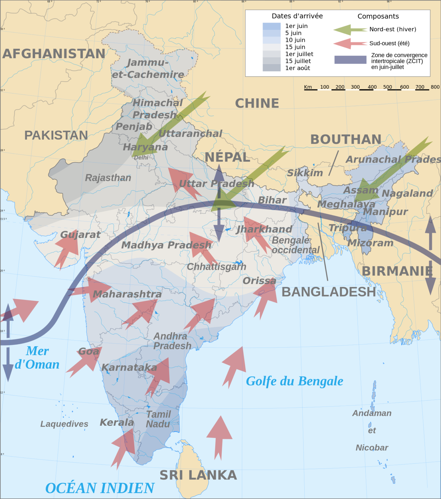 Carte climatique de l