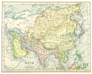 Carte de l’Asie de 1899