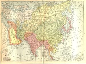 Carte de l’Asie de 1914