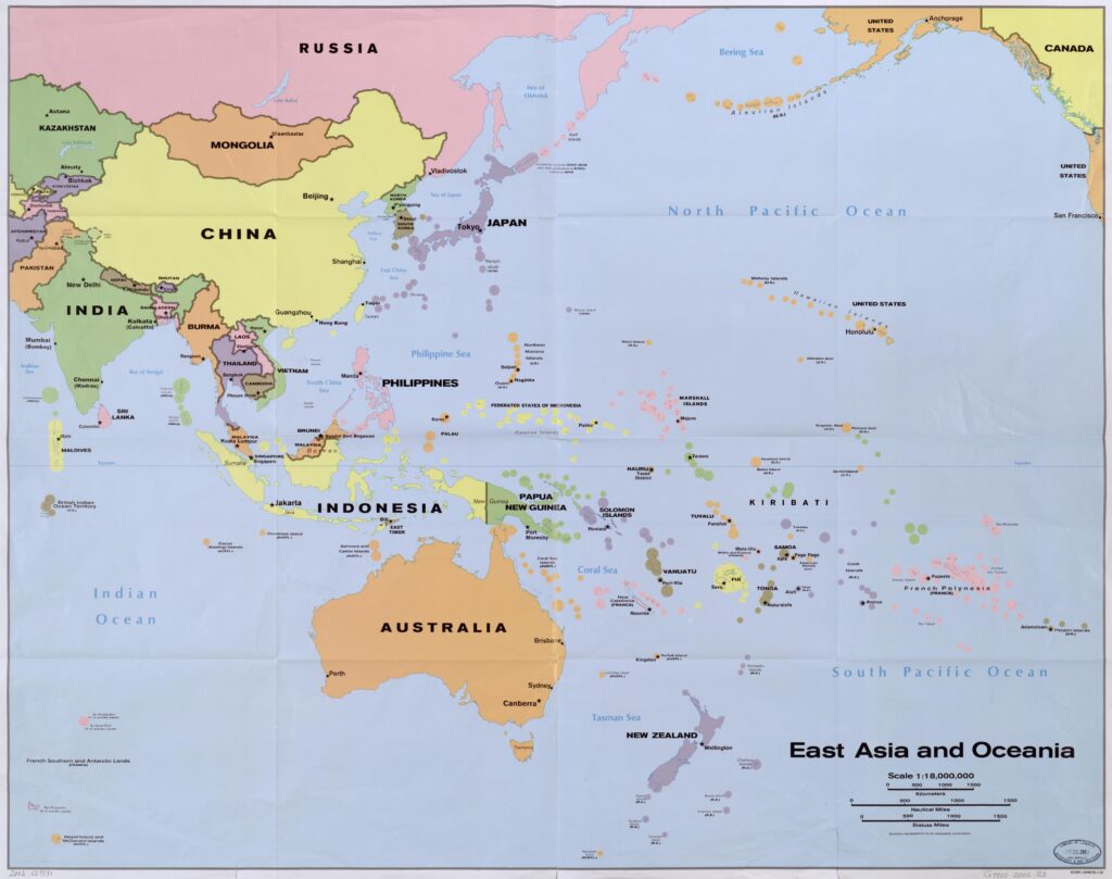 Carte de l'Asie-Pacifique.
