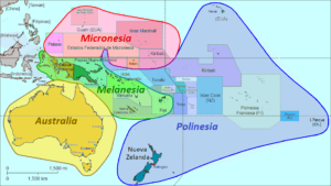 Carte des régions de l’Océanie