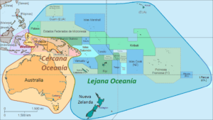 Carte de l’Océanie proche et de l’Océanie lointaine