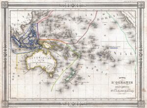 Carte de l’Océanie de 1852