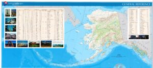 Carte physique de l'Alaska.