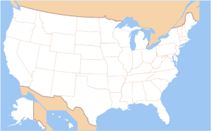 Carte vierge des États-Unis
