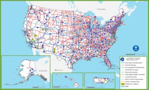 Carte routière des États-Unis