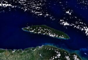 Image satellite de l'île de la Tortue.