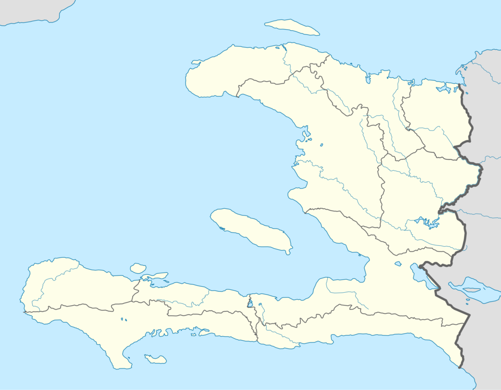 Carte vierge d'Haïti.