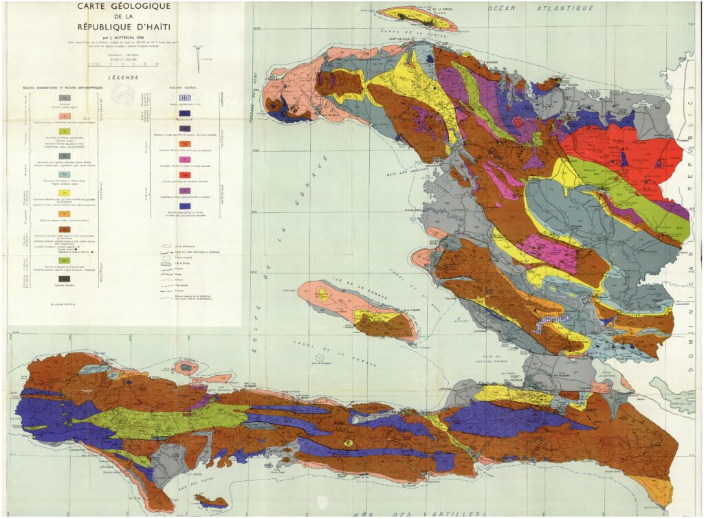 Carte géologique d'Haïti