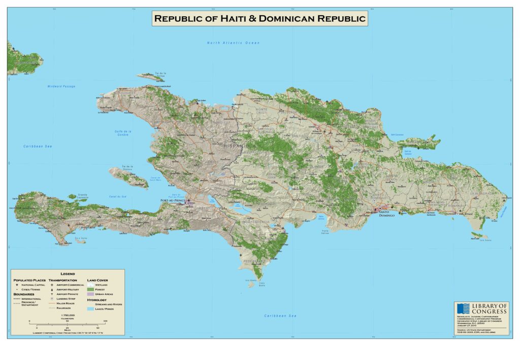 Carte d'Hispaniola.
