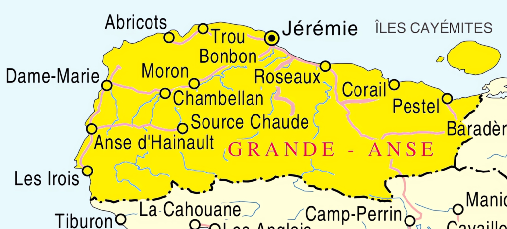 Carte du département de Grand'Anse.