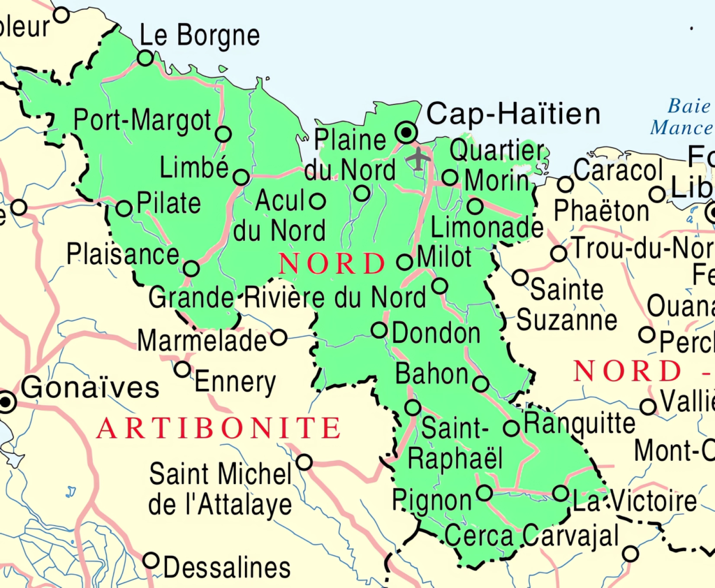 Carte du département du Nord.