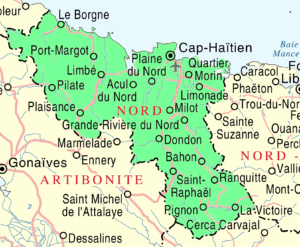 Carte du département du Nord, Haïti