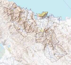 Carte physique du département du Nord.