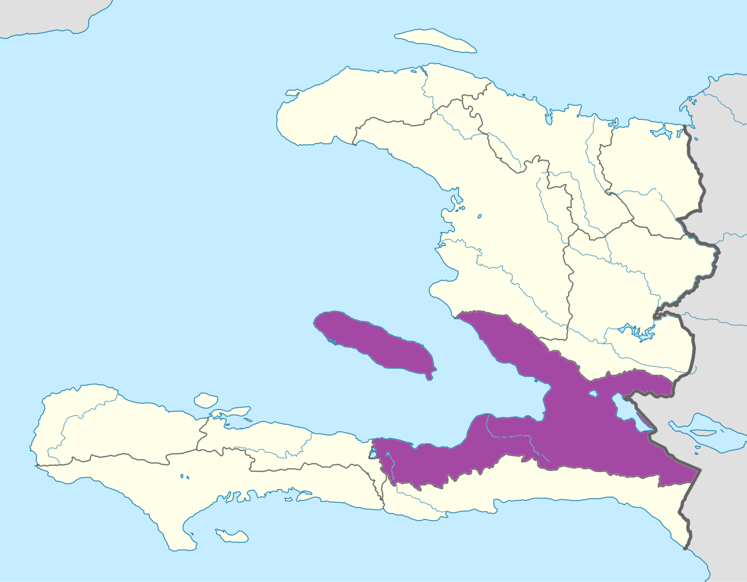 Carte du département de l'Ouest, Haïti