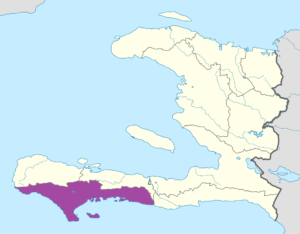 Carte de localisation département du Sud.