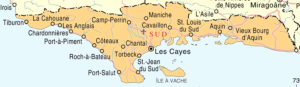 Carte du département du Sud, Haïti