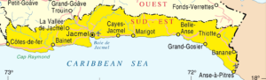 Carte du département du Sud-Est, Haïti
