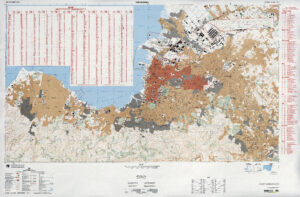 Carte topographique de Port-au-Prince en 1994.