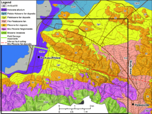 Géologie locale et topographie de la région de Port-au-Prince.