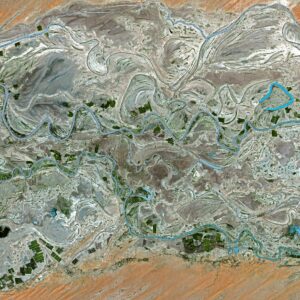 Le fleuve Sénégal vu par le satellite Spot.