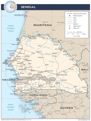 Carte des transports du Sénégal