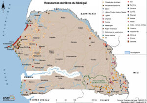 Carte de l’industrie minière du Sénégal